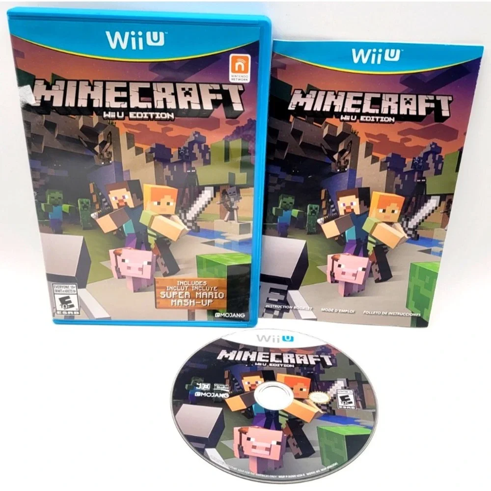 Minecraft (Wii U, 2015) CIB COMPLETE IN BOX